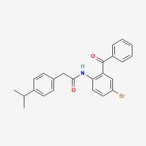 molecular formula C24H22BrNO2 B2480398 N-(2-benzoyl-4-bromophenyl)-2-(4-isopropylphenyl)acetamide CAS No. 923499-95-0