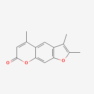 molecular formula C14H12O3 B2480400 2,3,5-Trimethyl-7H-furo[3,2-g]chromen-7-one CAS No. 13008-11-2
