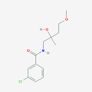 molecular formula C13H18ClNO3 B2480409 3-Chloro-N-(2-hydroxy-4-methoxy-2-methylbutyl)benzamide CAS No. 1986175-99-8