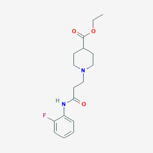 Ethyl 1-[3-(2-fluoroanilino)-3-oxopropyl]-4-piperidinecarboxylate