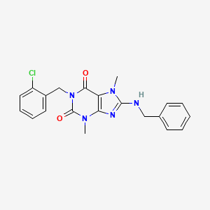 8-(benzylamino)-1-(2-chlorobenzyl)-3,7-dimethyl-1H-purine-2,6(3H,7H)-dione