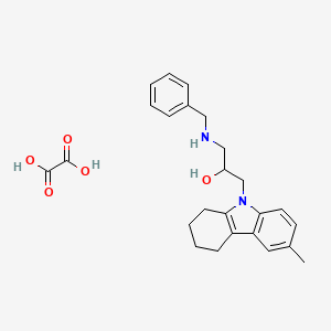 molecular formula C25H30N2O5 B2480419 1-(苄基氨基)-3-(6-甲基-3,4-二氢-1H-咔唑-9(2H)-基)丙醇草酸盐 CAS No. 1217093-10-1