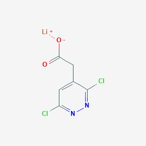 molecular formula C6H3Cl2LiN2O2 B2480423 Lithium;2-(3,6-dichloropyridazin-4-yl)acetate CAS No. 2413876-02-3