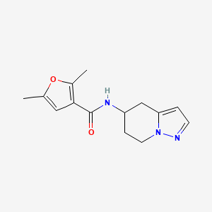 molecular formula C14H17N3O2 B2480425 2,5-dimethyl-N-(4,5,6,7-tetrahydropyrazolo[1,5-a]pyridin-5-yl)furan-3-carboxamide CAS No. 2034404-66-3