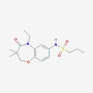 N-(5-ethyl-3,3-dimethyl-4-oxo-2,3,4,5-tetrahydrobenzo[b][1,4]oxazepin-7-yl)propane-1-sulfonamide