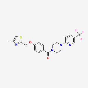 (4-((4-Methylthiazol-2-yl)methoxy)phenyl)(4-(5-(trifluoromethyl)pyridin-2-yl)piperazin-1-yl)methanone