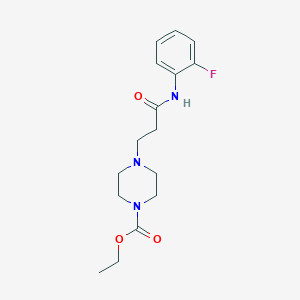 Ethyl 4-[3-(2-fluoroanilino)-3-oxopropyl]-1-piperazinecarboxylate