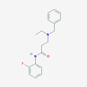 3-[benzyl(ethyl)amino]-N-(2-fluorophenyl)propanamide
