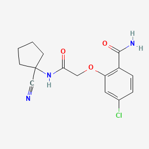 4-Chloro-2-{[(1-cyanocyclopentyl)carbamoyl]methoxy}benzamide