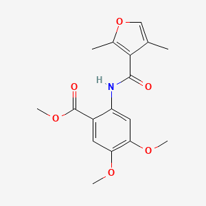 molecular formula C17H19NO6 B2480453 甲基2-(2,4-二甲基呋喃-3-甲酰氨基)-4,5-二甲氧基苯甲酸酯 CAS No. 915927-63-8