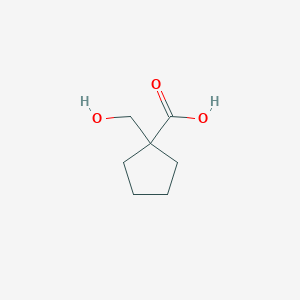 molecular formula C7H12O3 B2480454 1-(Hydroxymethyl)cyclopentane-1-carboxylic acid CAS No. 102539-92-4