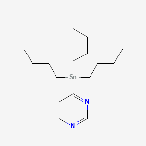 molecular formula C16H30N2Sn B2480456 4-(三丁基锡基)嘧啶 CAS No. 332133-92-3