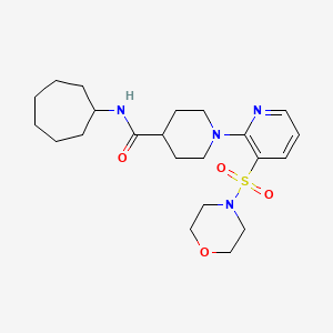 N-cycloheptyl-1-(3-(morpholinosulfonyl)pyridin-2-yl)piperidine-4-carboxamide