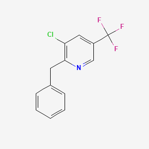 molecular formula C13H9ClF3N B2480463 2-Benzyl-3-chloro-5-(trifluoromethyl)pyridine CAS No. 338419-96-8