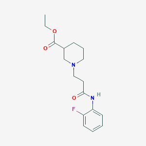 molecular formula C17H23FN2O3 B248047 Ethyl 1-[3-(2-fluoroanilino)-3-oxopropyl]-3-piperidinecarboxylate 