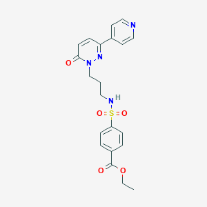 ethyl 4-(N-(3-(6-oxo-3-(pyridin-4-yl)pyridazin-1(6H)-yl)propyl)sulfamoyl)benzoate