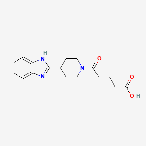 molecular formula C17H21N3O3 B2480472 5-(4-(1H-苯并[d]咪唑-2-基)哌啶-1-基)-5-氧代-戊酸 CAS No. 1189749-58-3