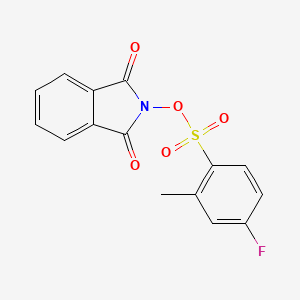 molecular formula C15H10FNO5S B2480484 1,3-ジオキソイソインドリン-2-イル 4-フルオロ-2-メチルベンゼンスルホネート CAS No. 701239-28-3