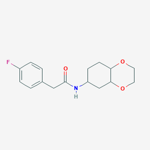 molecular formula C16H20FNO3 B2480490 2-(4-fluorophenyl)-N-(octahydrobenzo[b][1,4]dioxin-6-yl)acetamide CAS No. 1902921-09-8