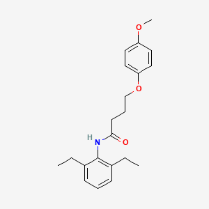 molecular formula C21H27NO3 B2480494 N-(2,6-二乙基苯基)-4-(4-甲氧基苯氧基)丁酰胺 CAS No. 433948-19-7