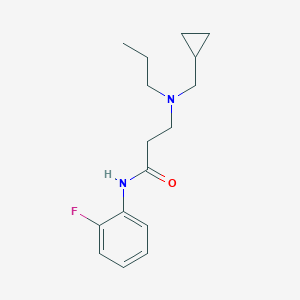 molecular formula C16H23FN2O B248050 3-[(cyclopropylmethyl)(propyl)amino]-N-(2-fluorophenyl)propanamide 