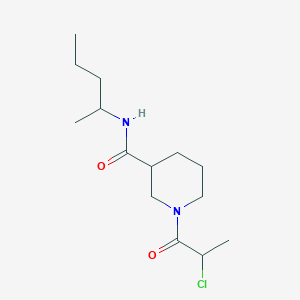 molecular formula C14H25ClN2O2 B2480502 1-(2-Chloropropanoyl)-N-pentan-2-ylpiperidine-3-carboxamide CAS No. 2411245-79-7