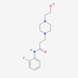 N-(2-fluorophenyl)-3-[4-(2-hydroxyethyl)piperazin-1-yl]propanamide