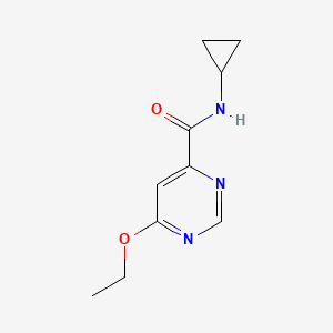 molecular formula C10H13N3O2 B2480535 N-环丙基-6-乙氧基嘧啶-4-甲酰胺 CAS No. 2034579-92-3