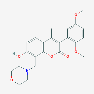 3-(2,5-Dimethoxyphenyl)-7-hydroxy-4-methyl-8-(morpholin-4-ylmethyl)chromen-2-one