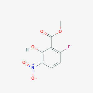 molecular formula C8H6FNO5 B2480538 甲基-6-氟-2-羟基-3-硝基苯甲酸酯 CAS No. 1823843-73-7