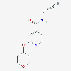 N-(prop-2-yn-1-yl)-2-((tetrahydro-2H-pyran-4-yl)oxy)isonicotinamide