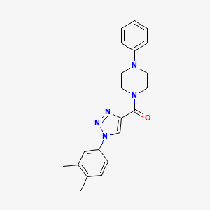 (1-(3,4-dimethylphenyl)-1H-1,2,3-triazol-4-yl)(4-phenylpiperazin-1-yl)methanone