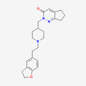 molecular formula C23H29N3O2 B2480556 2-({1-[2-(2,3-dihydro-1-benzofuran-5-yl)ethyl]piperidin-4-yl}methyl)-2H,3H,5H,6H,7H-cyclopenta[c]pyridazin-3-one CAS No. 2097873-09-9