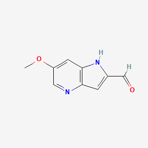 molecular formula C9H8N2O2 B2480577 6-Methoxy-1H-pyrrolo[3,2-B]pyridine-2-carbaldehyde CAS No. 1427502-58-6