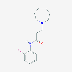 molecular formula C15H21FN2O B248058 3-(azepan-1-yl)-N-(2-fluorophenyl)propanamide 