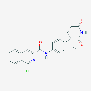 molecular formula C23H20ClN3O3 B2480580 1-chloro-N-[4-(3-ethyl-2,6-dioxopiperidin-3-yl)phenyl]isoquinoline-3-carboxamide CAS No. 1445345-24-3