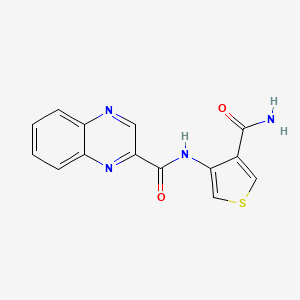 N-(4-carbamoylthiophen-3-yl)quinoxaline-2-carboxamide