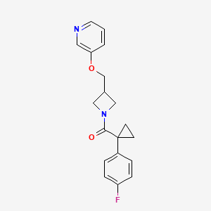 [1-(4-Fluorophenyl)cyclopropyl]-[3-(pyridin-3-yloxymethyl)azetidin-1-yl]methanone
