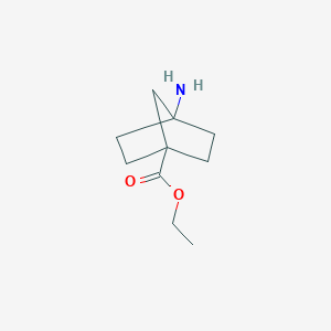 molecular formula C10H18ClNO2 B2480590 Ethyl 4-aminobicyclo[2.2.1]heptane-1-carboxylate CAS No. 1375000-41-1