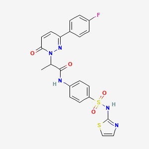 2-(3-(4-fluorophenyl)-6-oxopyridazin-1(6H)-yl)-N-(4-(N-(thiazol-2-yl)sulfamoyl)phenyl)propanamide