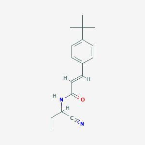 molecular formula C17H22N2O B2480596 (E)-3-(4-叔丁基苯基)-N-(1-氰基丙基)丙-2-烯酰胺 CAS No. 1241687-90-0