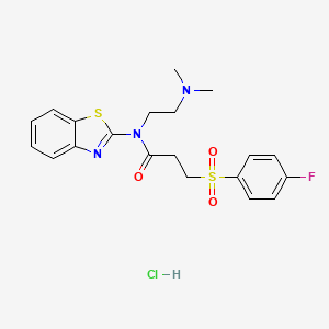 N-(benzo[d]thiazol-2-yl)-N-(2-(dimethylamino)ethyl)-3-((4-fluorophenyl)sulfonyl)propanamide hydrochloride