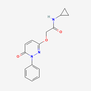 N-cyclopropyl-2-[(6-oxo-1-phenyl-1,6-dihydro-3-pyridazinyl)oxy]acetamide