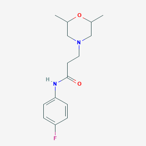 3-(2,6-dimethylmorpholin-4-yl)-N-(4-fluorophenyl)propanamide
