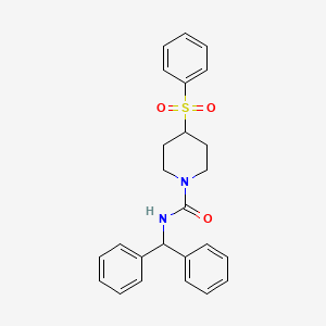 N-benzhydryl-4-(phenylsulfonyl)piperidine-1-carboxamide