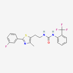 1-(2-(2-(3-Fluorophenyl)-4-methylthiazol-5-yl)ethyl)-3-(2-(trifluoromethyl)phenyl)urea