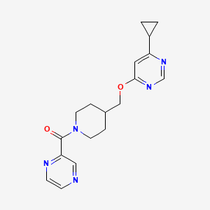 (4-(((6-Cyclopropylpyrimidin-4-yl)oxy)methyl)piperidin-1-yl)(pyrazin-2-yl)methanone