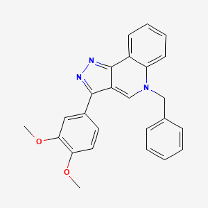 molecular formula C25H21N3O2 B2480616 5-benzyl-3-(3,4-dimethoxyphenyl)-5H-pyrazolo[4,3-c]quinoline CAS No. 866809-54-3