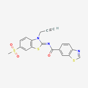 N-(6-methylsulfonyl-3-prop-2-ynyl-1,3-benzothiazol-2-ylidene)-1,3-benzothiazole-6-carboxamide