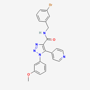 molecular formula C22H18BrN5O2 B2480621 N-(3-bromobenzyl)-1-(3-methoxyphenyl)-5-(pyridin-4-yl)-1H-1,2,3-triazole-4-carboxamide CAS No. 1326879-14-4